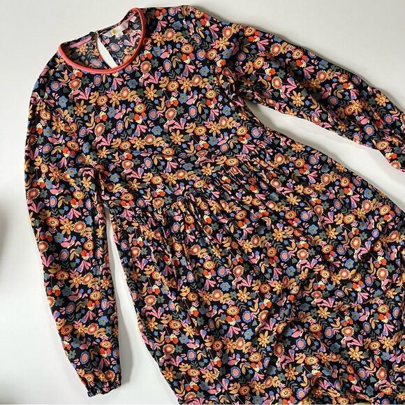 BODEN Trim Detail Maxi Dress Black, Multi Flora Bloom 4 - Picture 11 of 14
